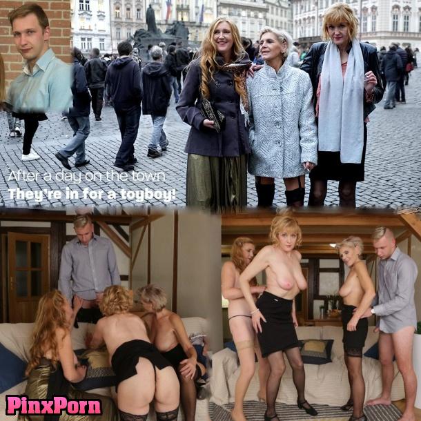 Three mature mothers going to abuse one Toyboy and enjoy it! Angelica, Danny Torro, Irenka, Sandra G