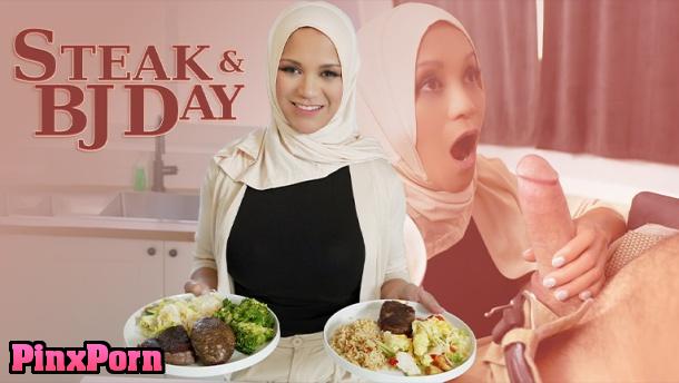 Hijab, Jazmine Cruz, Steak and Blowjob Day