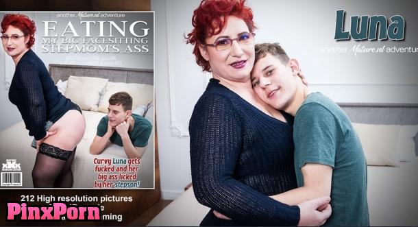 Facesitting big ass stepmom Luna seduces her stepson to hardcore fuck her and eat her ass!, Big Nick