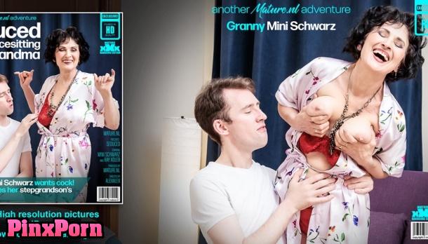 Mini Schwarz is a horny facesitting granny that wants her stepgrandson’s hard cock in her, Ray Adler
