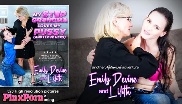 Hot 22 year old babe Lillith gets seduced by her 59 year old step grandma Emily Devine