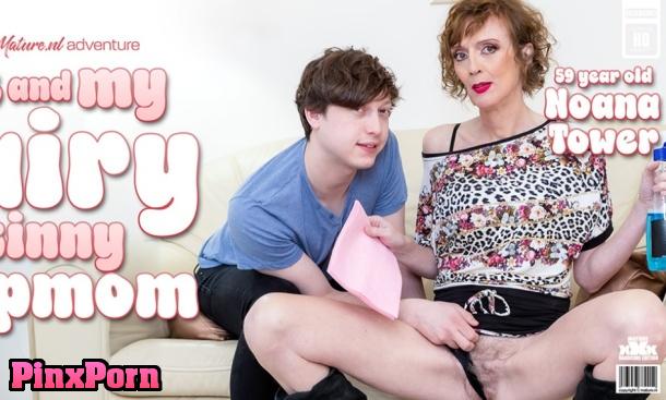Fucking my skinny and hairy 59 year old stepmom Noana Tower on the sofa is a wet dream come true! Lenny Yankee