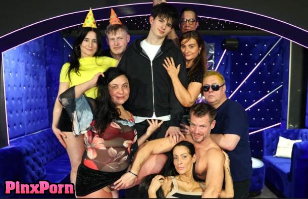 Yvette Moore , Valentina Sierra , Christina Santes , Roxxy Sinn , 18th birthday turns into bi-orgy, Part 2