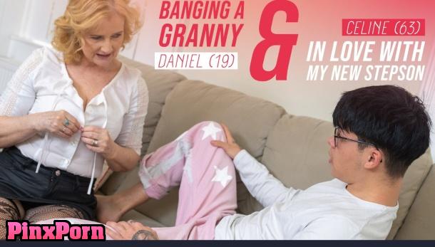 Granny Celene bangs her 19 year old Stepson! Daniel Daan