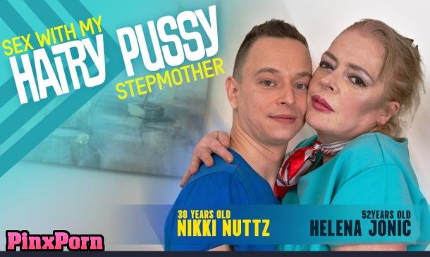 Having sex with my 52 year old Stepmother that has a hairy pussy! Nikki Nuttz